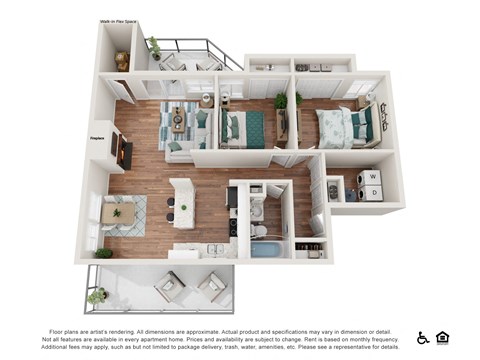 bedroom floor plan an in 4 bed 2 bath, opens a dialog